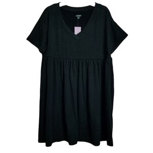 Wild Fable Black Babydoll Terry Knit Dress M